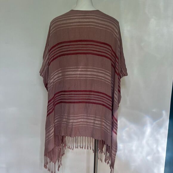 A.N.A. 100% rayon kimono coverup poncho - Picture 4 of 6